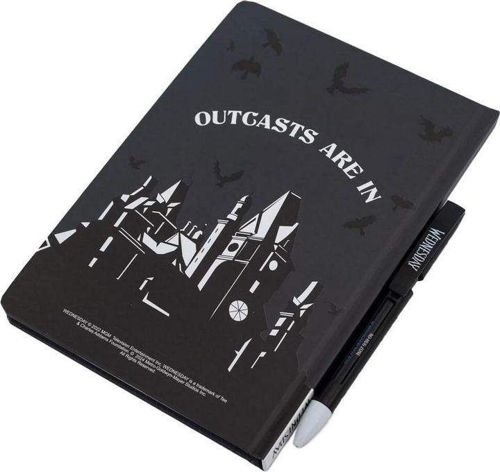 Produktbild Wednesday Notizbuch und Stift Stay Kooky Set (Liniert)