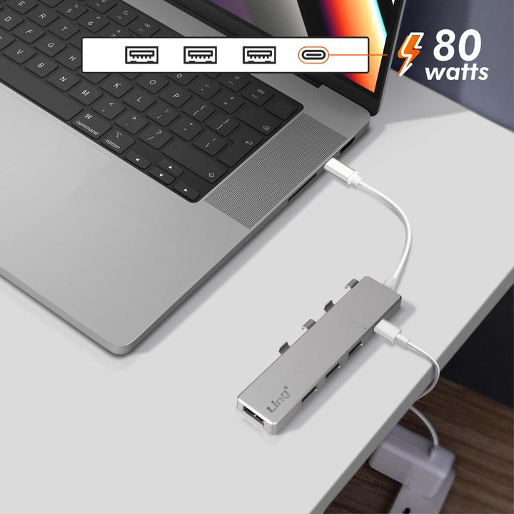Produktbild LinQ USB-C Hub mit 4 USB-Anschlüssen (USB-C, 4 Ports)