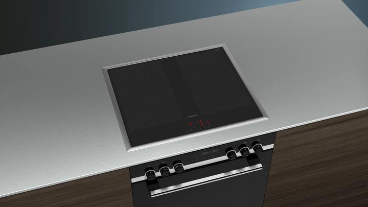 Actual product image Siemens iQ700, Induction hob, 60 cm, Cooker-controlled, Black, With frame on top, EY645CXB6E (58.30 cm, Induction hob)