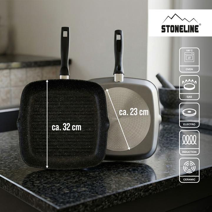 Actual product image Stoneline Grill pan 32 x 32 cm, with 2 spouts (Grill pan)