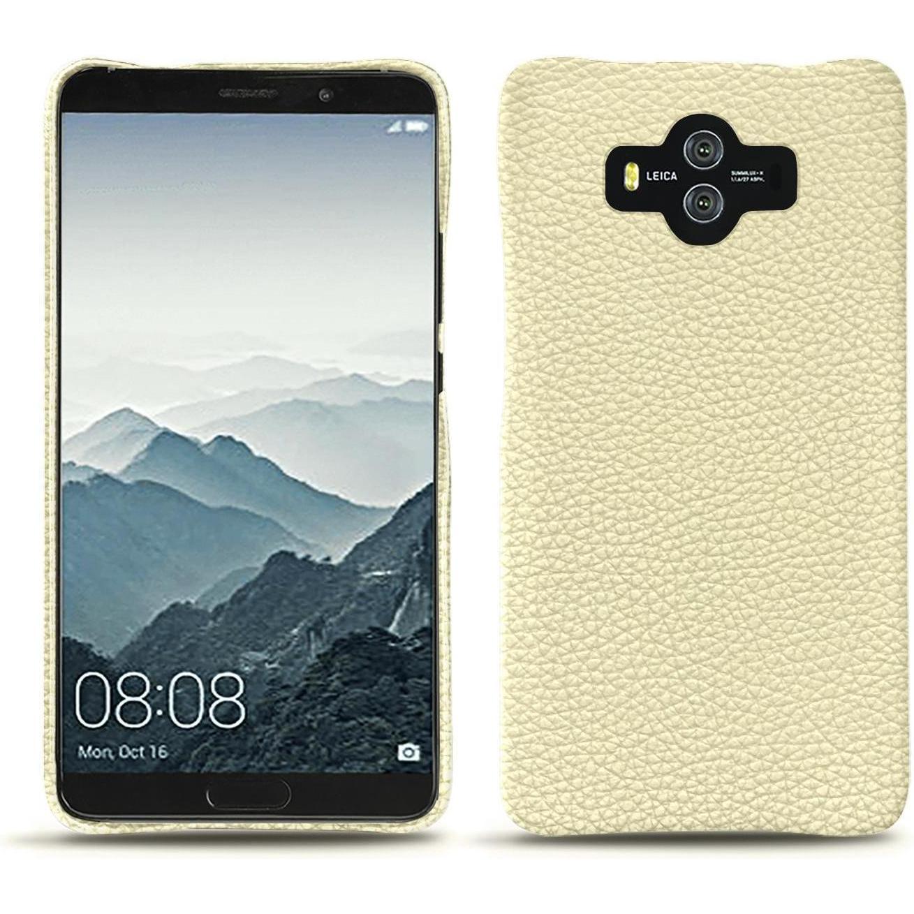 Noreve Lederschutzhülle (Huawei Mate 10), Smartphone Hülle, Weiss