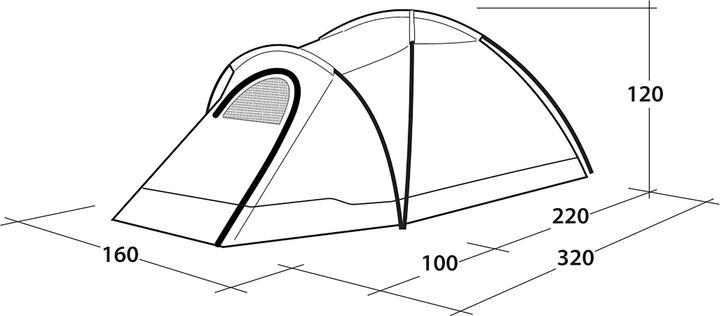 Productafbeelding Outwell Wolk 2 (Koepeltent, 4.40 kg, 2 personen)