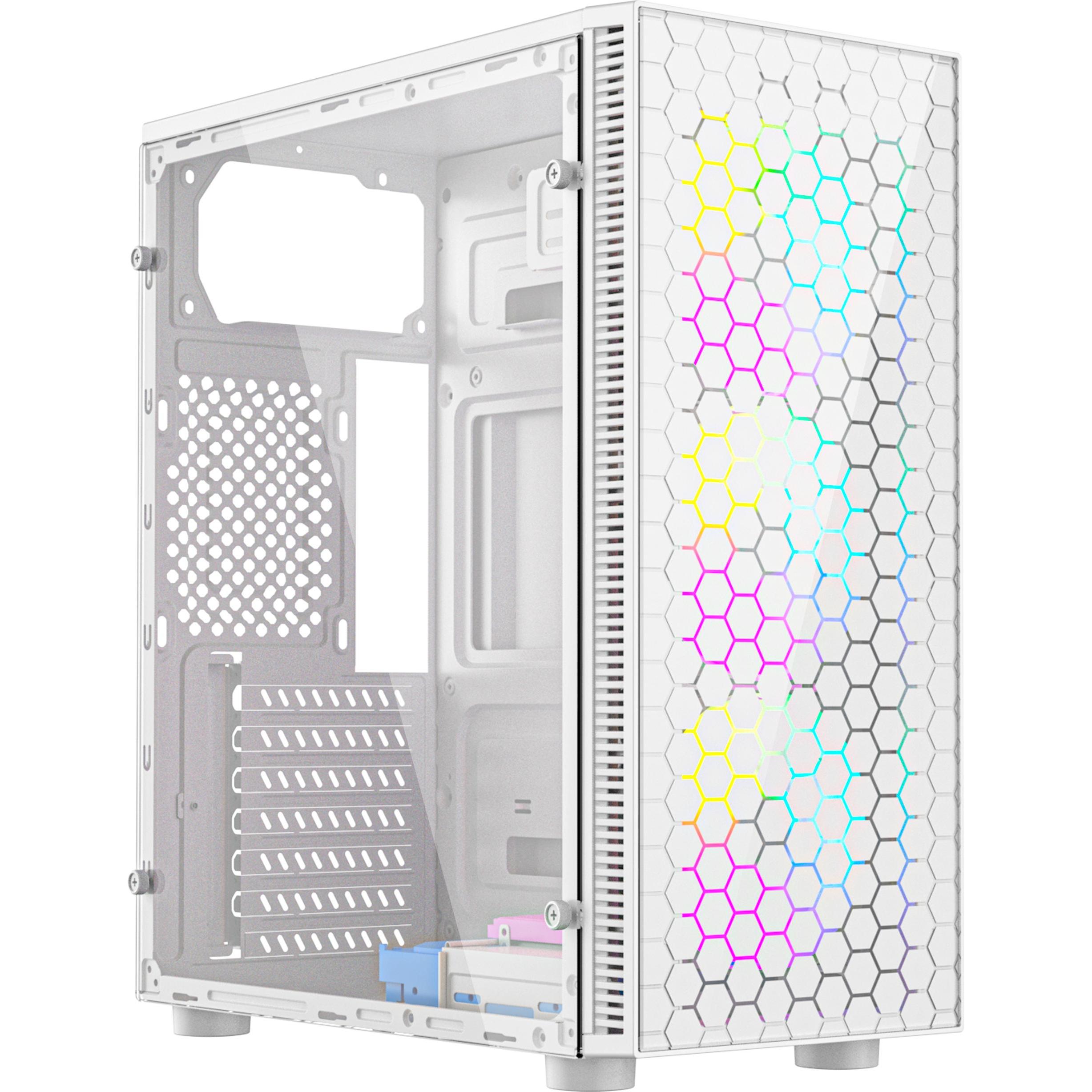Gembird Fornax 500 (mATX, Mini-ITX, ATX), PC Gehäuse, Weiss