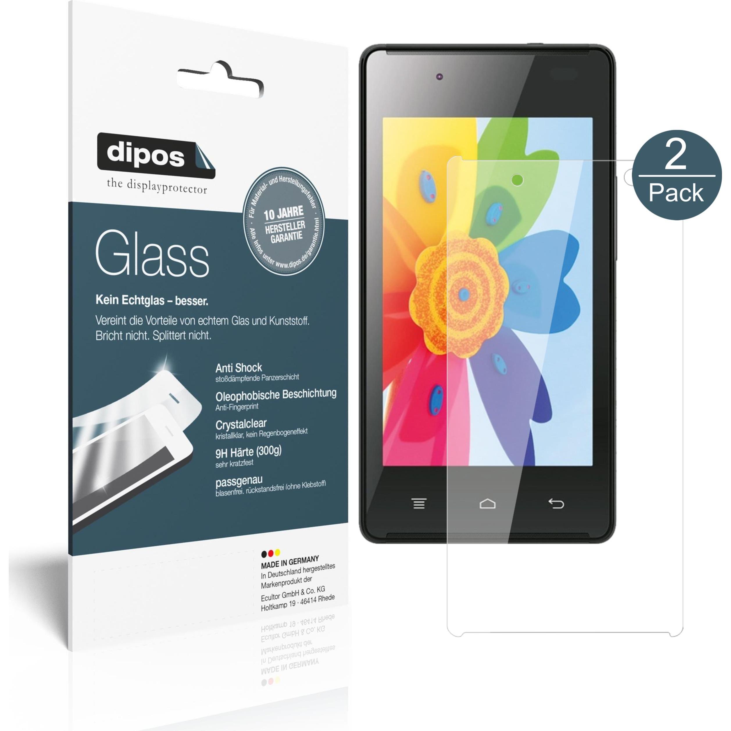 Dipos Displayschutz Anti-Shock (2 Stück, HiSense HS-U610), Smartphone Schutzfolie, Transparent