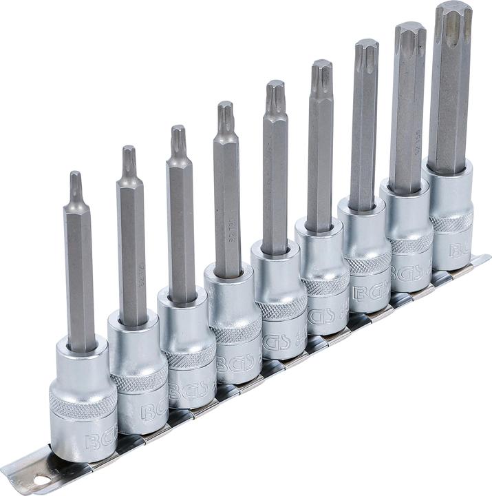 Actual product image BGS Bit Socket Set 12.5 mm (1/2") Drive T-Star (for Torx) 9 pcs.