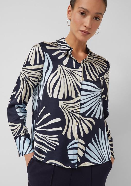 Immagine prodotto s.Oliver Bluse Glänzende Viskose-Bluse mit All-over-Print und Manschetten (48)