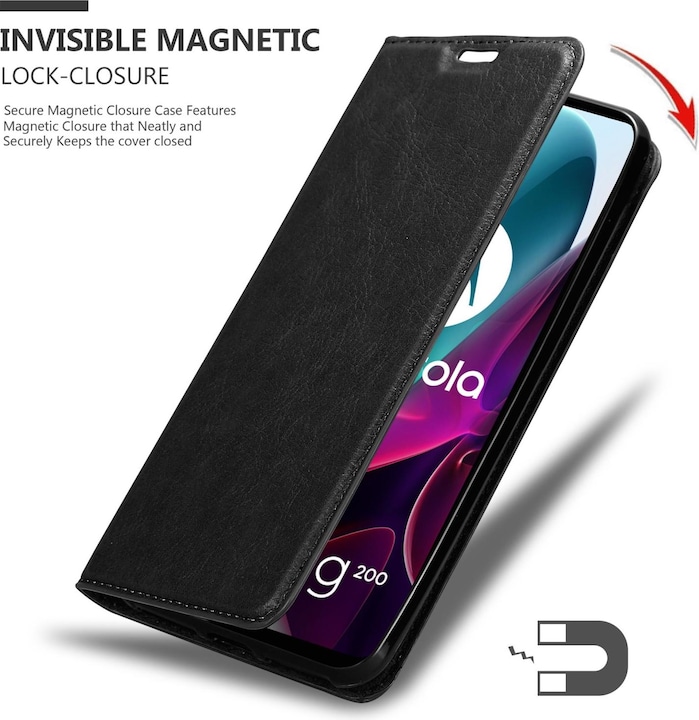 Actual product image Cadorabo Book Invis. Magnet sleeve (Motorola Moto G200 5G)