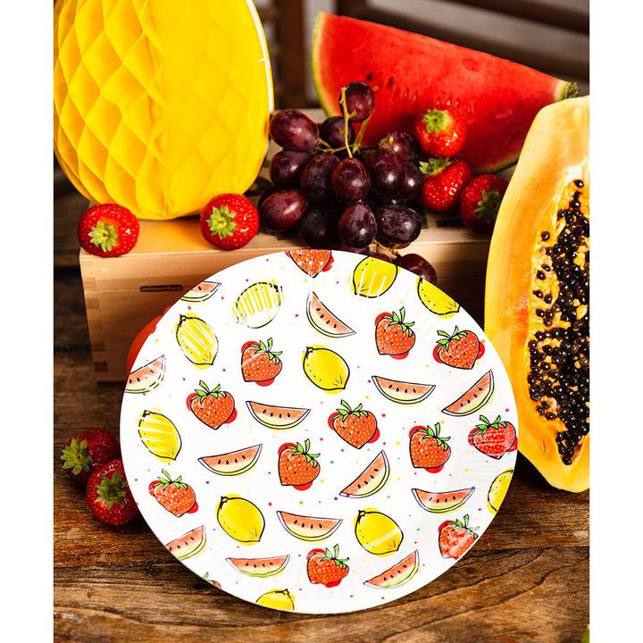 Produktbild Boland 8 Papierteller Fruit (23 cm) (8 x)