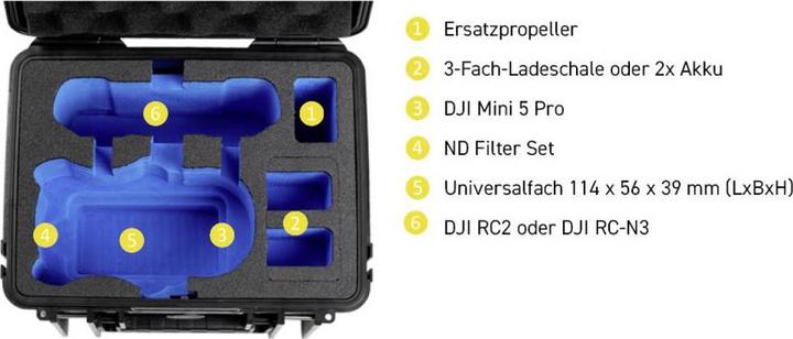 Productafbeelding B&W International drone.koffer PP.66 (Drone koffer, DJI Mini 5 Pro)