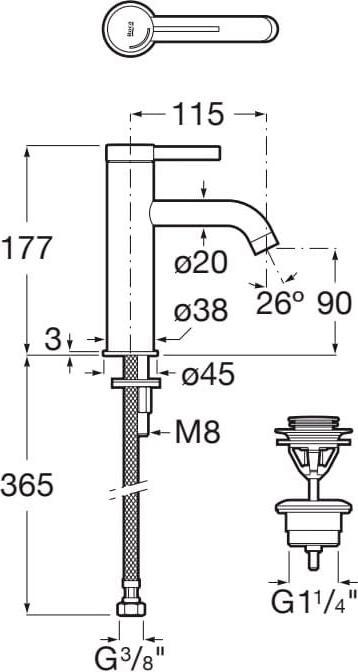 Immagine prodotto ROCA Rubinetto Lavabo Ona