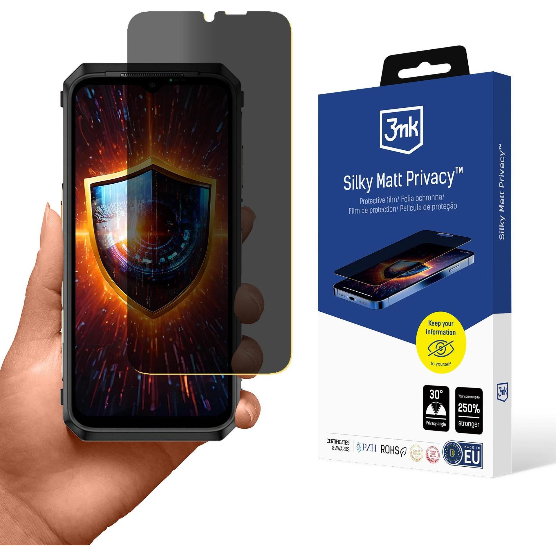 3MK Ulefone Power Armor 18 / 18T / 18 Ultra - Silky Matt Privacy (Ulefone Power Armor 18T), Pellicola protettiva smartphone, Trasparente