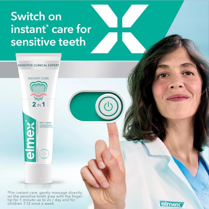 Produktbild Elmex Sensitive Clinical Expert Instant Care Toothpaste 75 Ml (75 ml)