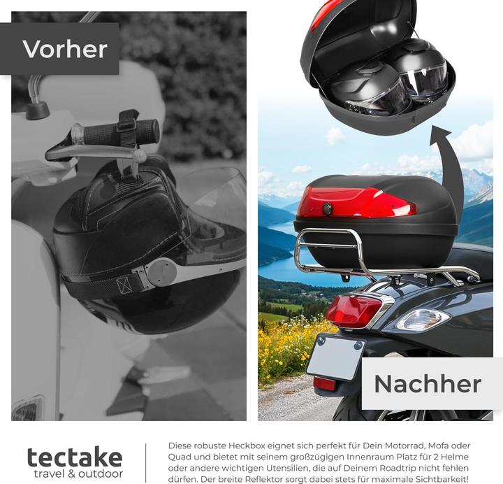 Image du produit tectake Topcase avec réflecteur (48 l)