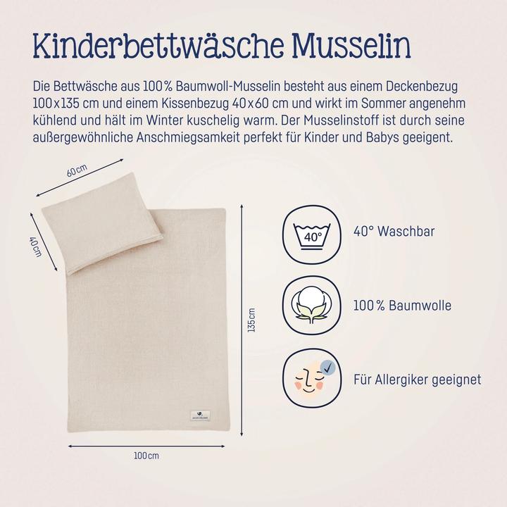 Produktbild Julius Zöllner Musselin Bettwäsche, Sand