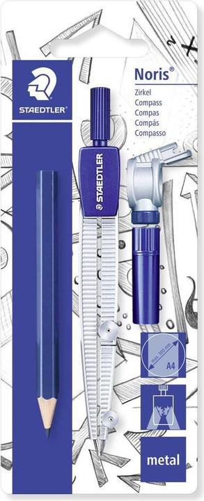 Image du produit Staedtler Noris 560 Compas d'école, 300 mm, 124 mm, argent, compas d'école, BK