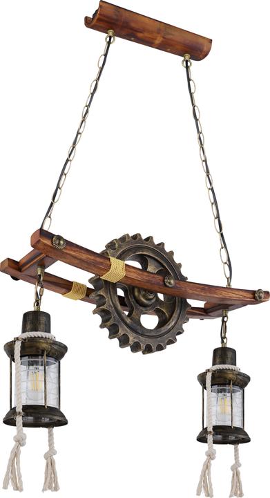 Globo Hanglamp Abella antiek messing 2xE27 (E27)