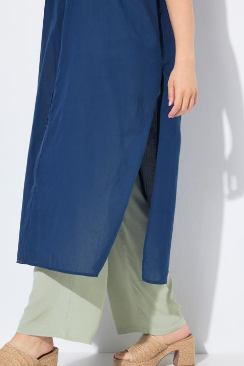 Produktbild Ulla Popken Longbluse, Biesen, A-Linie, Hemdkragen, Halbarm (60)