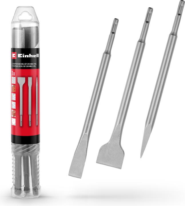 Image du produit Einhell Jeu de burins SDS-Plus 247200, 250 mm, 3 pièces (250 mm)