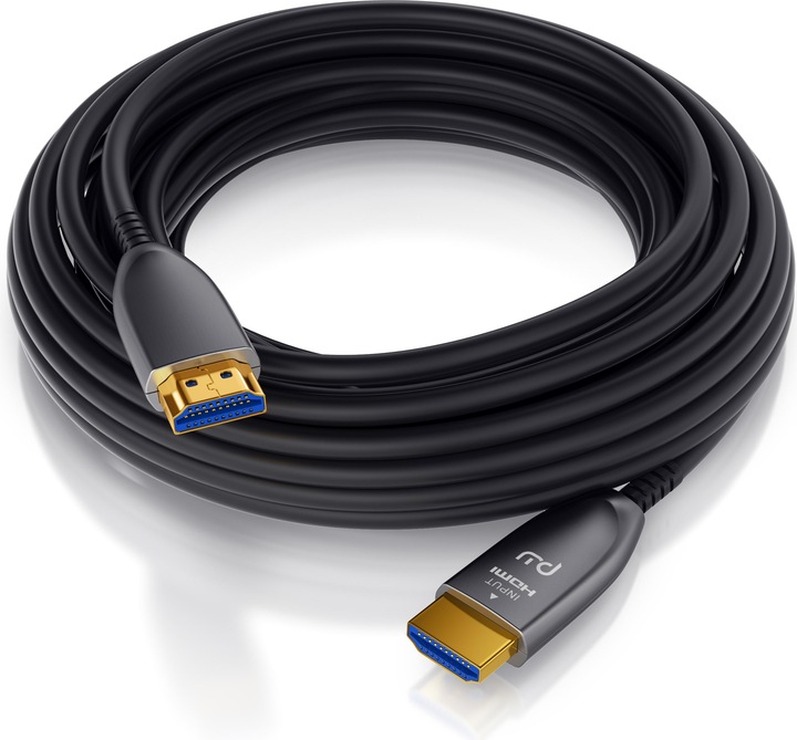 Produktbild Primewire HDMI Kabel 2.0b Glasfaser, Typ A, Ultra HD Glasfaserkabel, 3-fach geschirmt, 4K, 3D, ARC, Ethernet (15 m, HDMI)