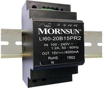 Actual product image Mornsun Industrial DIN rail power supply - single output - 60 W - 24 V - 2.5 A