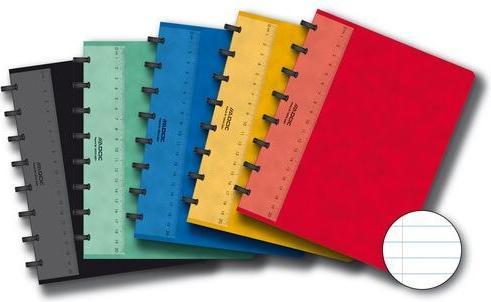 Adoc Carnet de notes Classic Reliure à spirale DIN A5 Ligné Carton Couleur assortie (A5, À rayures)