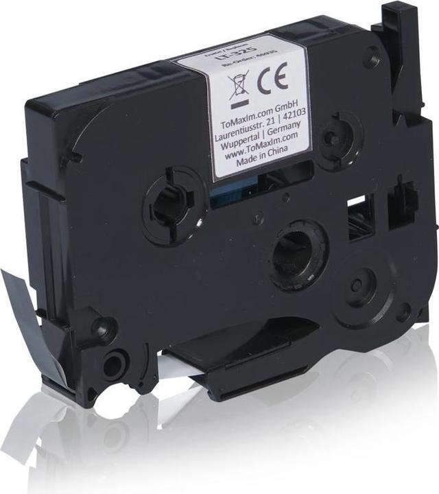 Inkadoo TZE325 P-Touch ruban blanc sur noir laminé 9mm x 8m Compatible, convient pour Brothe... (0.90 cm, Noir)