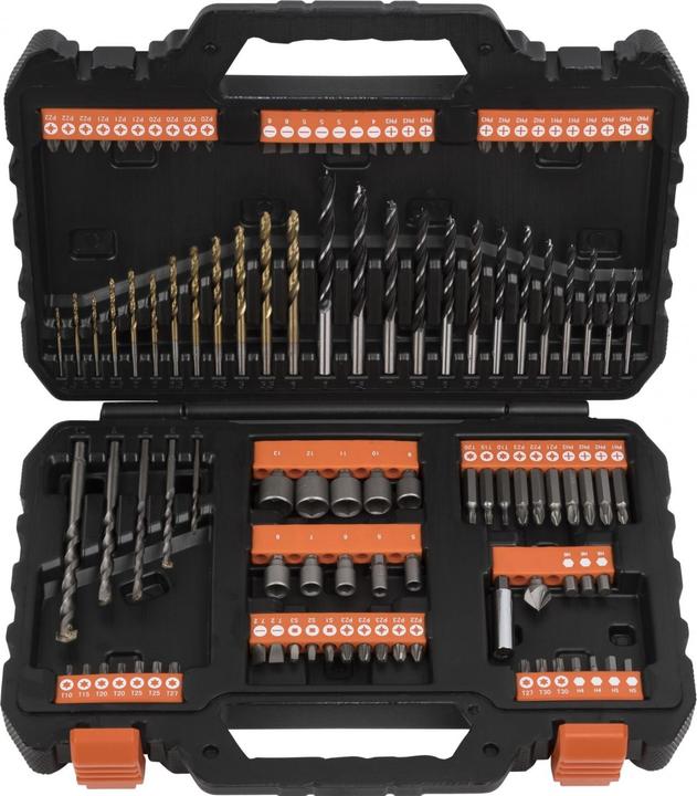 Produktbild Black & Decker Bohrer& Schrauberbitset,109teilig (1.5 mm, 2 mm, 2.5 mm, 3 mm, 3.5 mm, 4 mm, 4.5 mm, 5 mm, 5.5 mm, 6 mm, 6.5 mm, 7 mm, 7.5 mm, 8 mm, 10 mm)