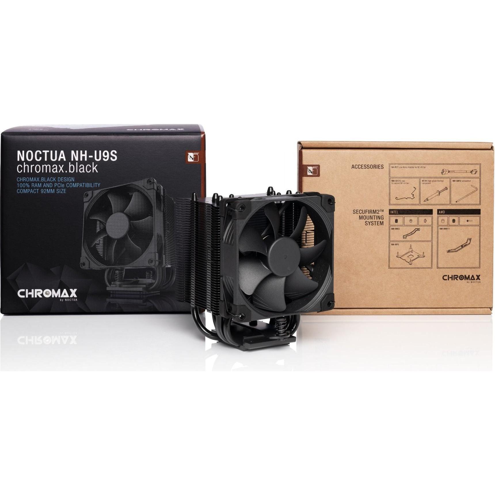 Thumbnail - Noctua NH-U9S chromax.black (125 mm), CPU Kühler, Schwarz