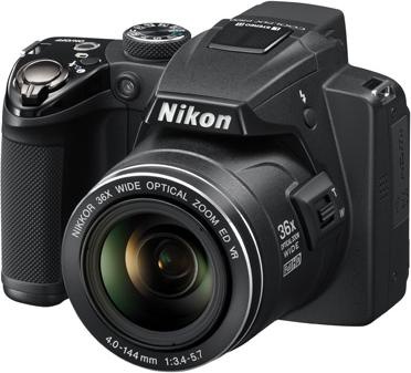 Nikon Coolpix P500, 12MP, zoom 36x, filmati FullHD, nero