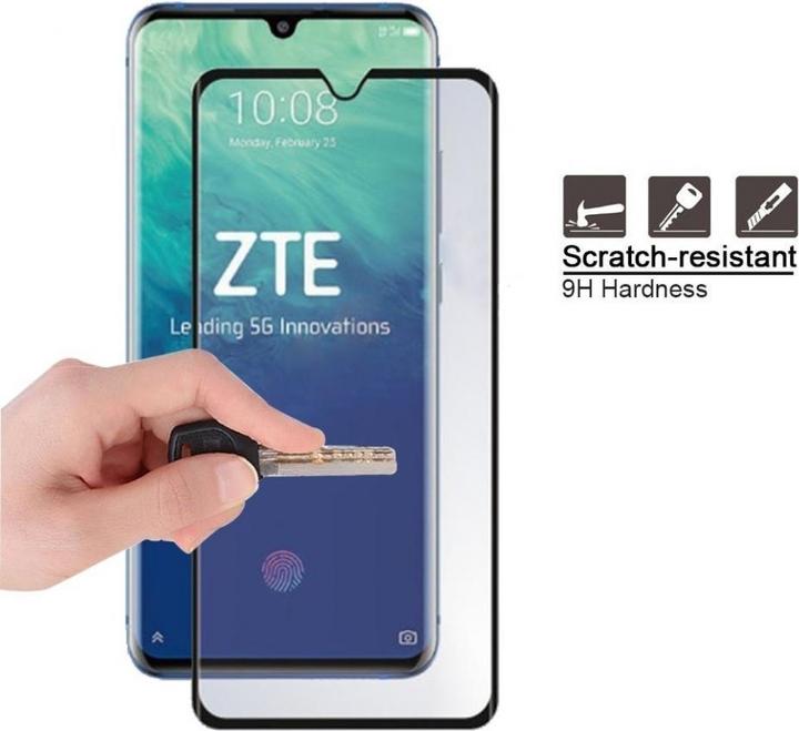 Actual product image Screenguard ZTE Axon 10 Pro Full Screen Protective Glass Film 2.5D 9H (1 pcs., ZTE Axon 10 Pro)
