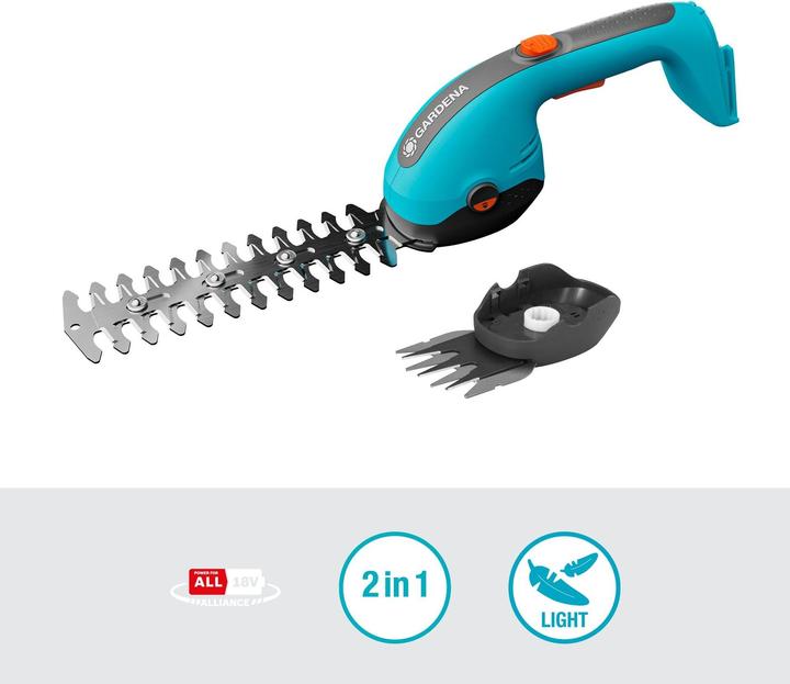 Actual product image Gardena Cordless grass and shrub shears PowerCut 20/18V P4A solo (Rechargeable battery operated)