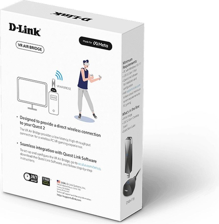 Immagine prodotto D-Link Ponte d'aria DWA-F18 per Meta Quest