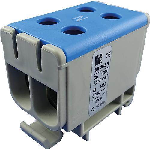 Actual product image Pollmann Universal terminal UK 50/2 N blue 2090202 Attention: 1-pole