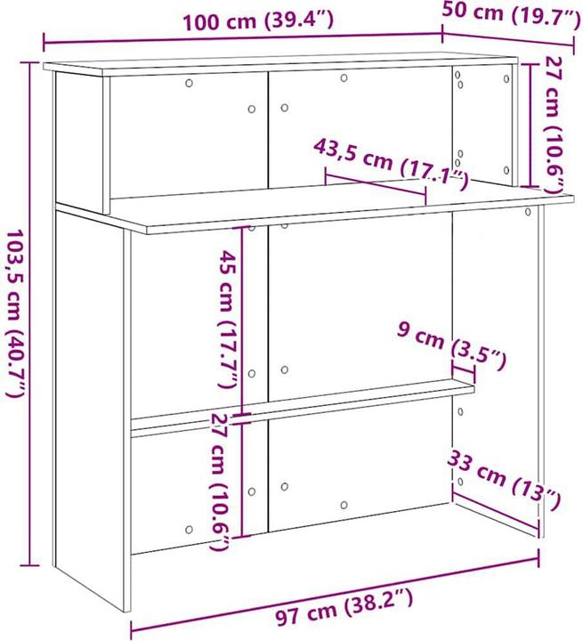 Immagine prodotto vidaXL Empfangstheke
