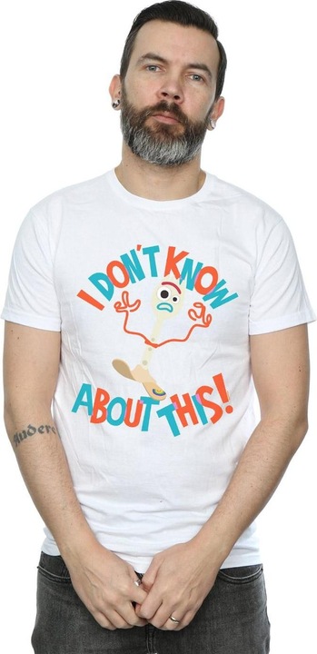Actual product image Disney Mens Toy Story 4 Forky I Dont Know About This T-Shirt (4XL)