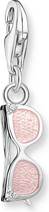 Immagine prodotto Thomas Sabo Ciondolo con occhiali da sole rosa e pietre bianche - Argento - 2027-041-9 (Argento 925, Smalto)