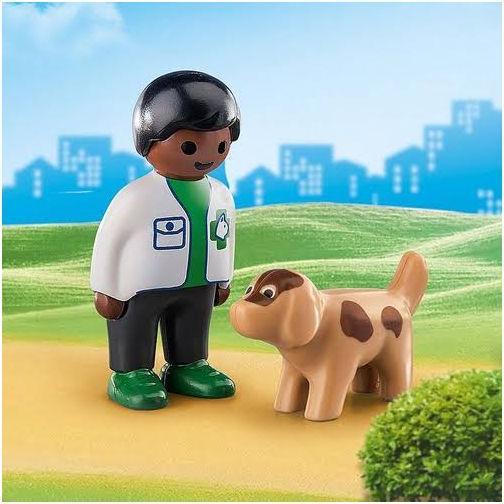 Produktbild Playmobil Tierarzt mit Hund (70407, Playmobil 1.2.3)