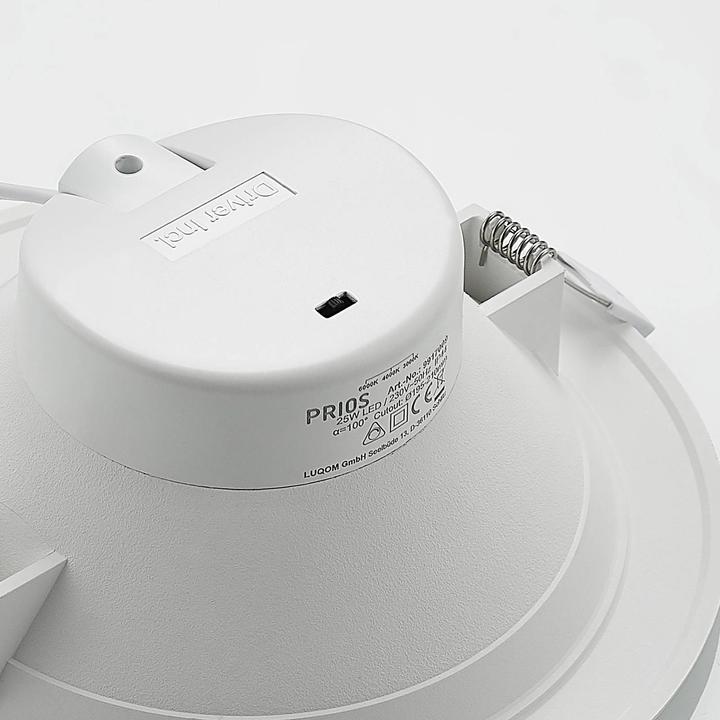 Produktbild Prios Rida LED-Einbaustrahler, CCT, 22,5 cm, 25 W (2390 lm)