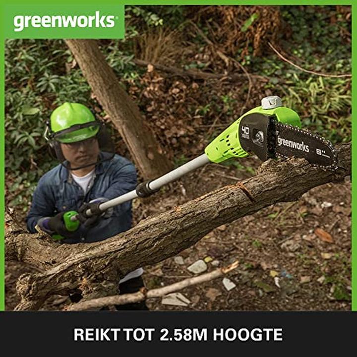 Actual product image Greenworks Cordless pole pruner G40PSF (without battery) (Battery chain saw)