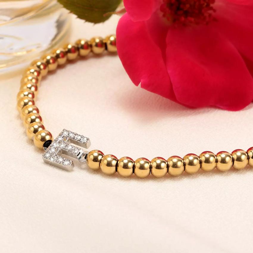 Thumbnail - La Petite Story, Armschmuck, Myself Letter E Armband, (17 cm, Edelstahl)