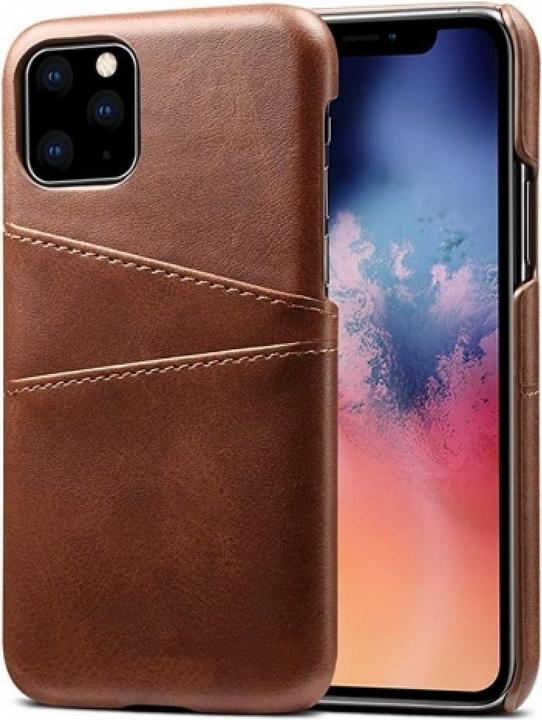 Produktbild Screenguard Apple iPhone 12 mini CardCaddy Leder Backcase mit Kartenfächern (Apple iPhone 12 mini)