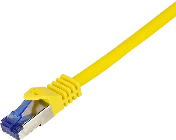 Actual product image LogiLink Patch cord Ultraflex, Cat.6A, S/FTP, 10 m, yellow withCat.7 raw cable, extra flexible & soft cable m (S/FTP, CAT6a, 10 m)