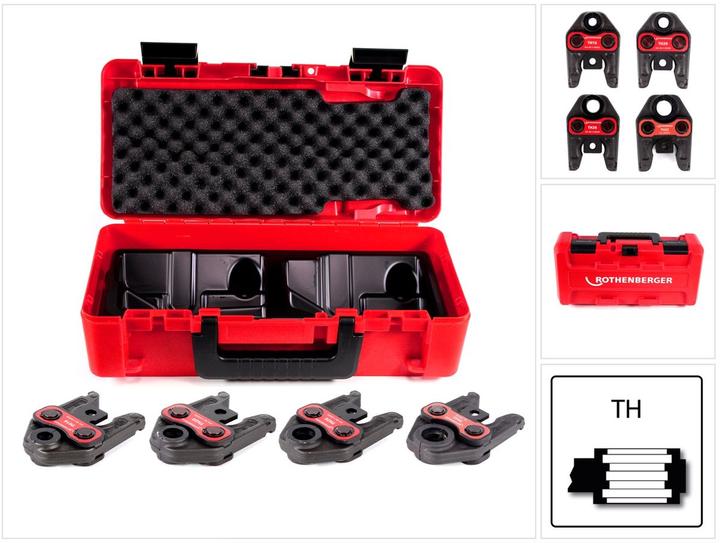 Rothenberger Presavimo galvų rinkinys Standard TH16-20-26-32mm