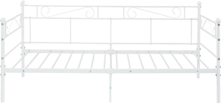 Actual product image En.Casa Metal bed Granada 90x200 cm with cold foam mattress white (90 x 200 cm)