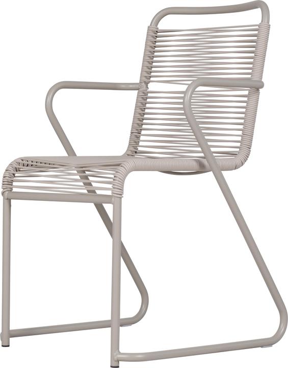 Image du produit Fiam LIDO STUHL MIT ARMLEHNE - 4er Pack TAUPE - ALUMINIUM