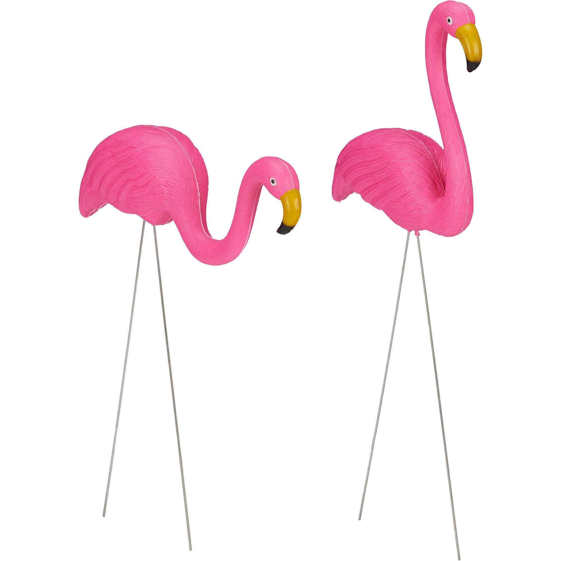 Relaxdays, Aussendekoration, Flamingofigur