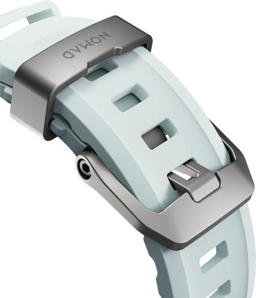 Actual product image Nomad Rocky Point Band 46/49mm Icy Blue Glow Connector Natural (Compression moulded fluororubber (FKM), Apple Watch Ultra 2, Apple Watch Ultra)