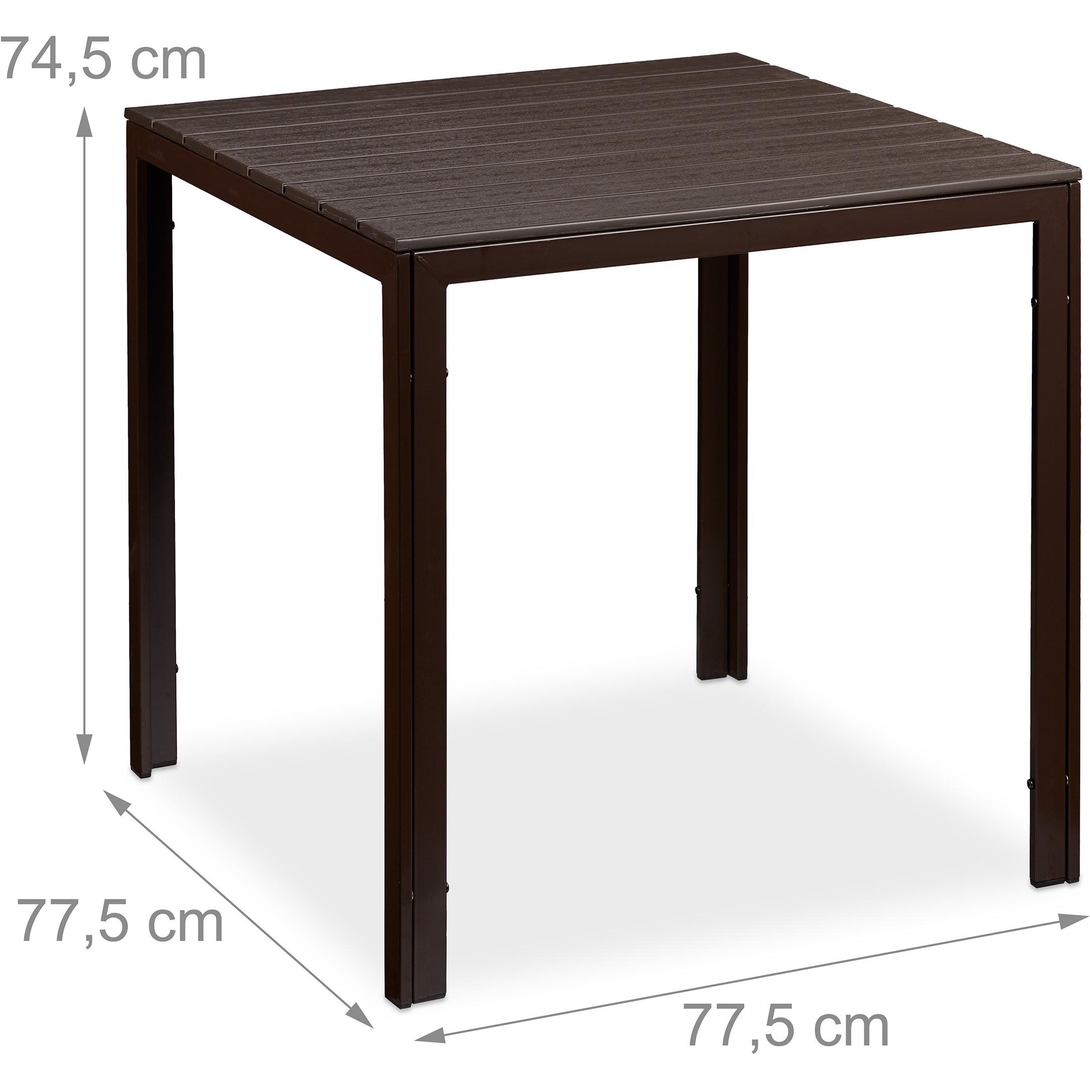 Thumbnail - Relaxdays, Gartentisch + Balkontisch, Gartentisch (77.50 cm)