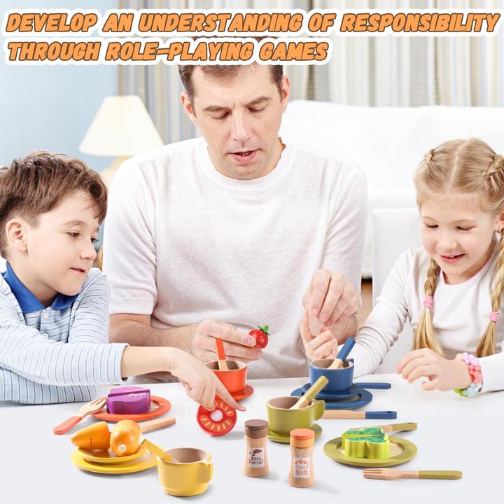 Immagine prodotto Activity Board Accessori da cucina per bambini Cucina da gioco in legno in acciaio inox Set da cucina per bambini