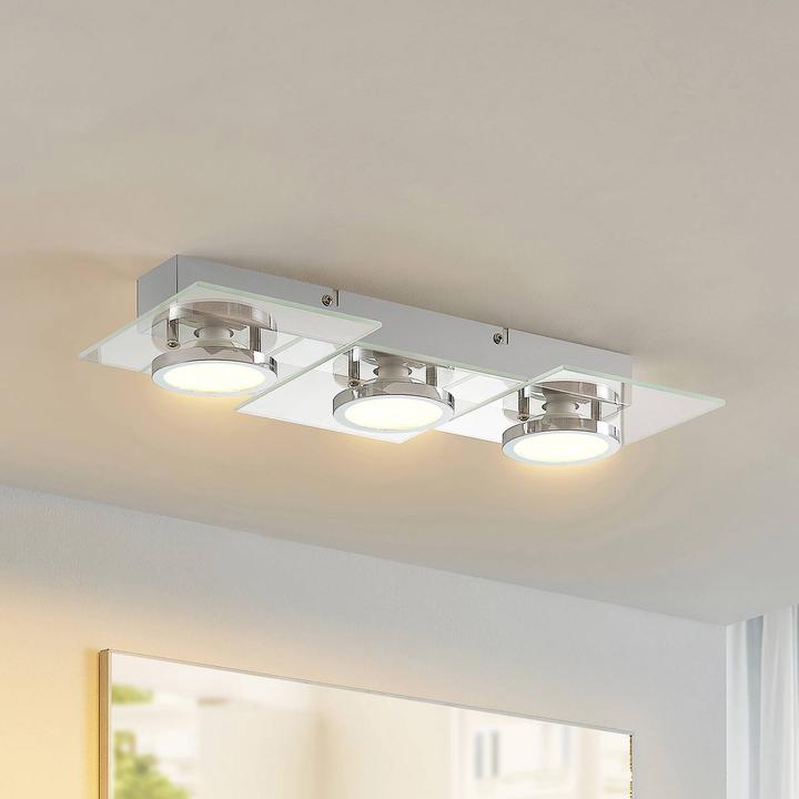Actual product image Lindby Imiria LED ceiling light, three-flame (400 lm, GU10)